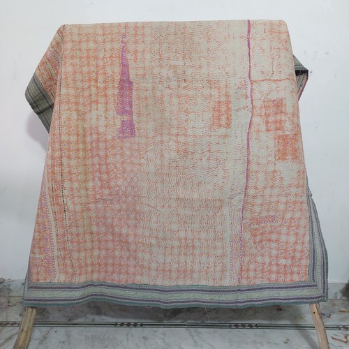 Vintage kantha quilt hand - kantha,