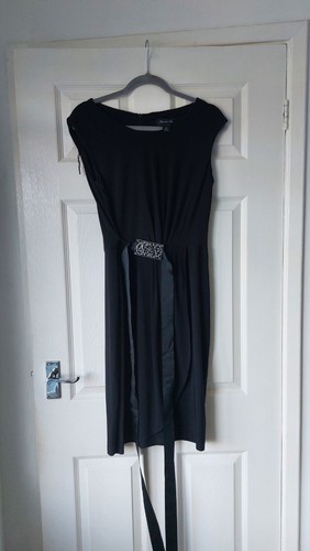 Scarlett nite black midi dress - black,