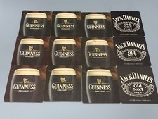 Guinness - Believe - 9 Vintage Beer Mats + 3 Jack Daniels Coasters Bar Man Cave