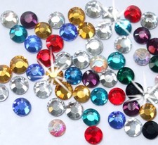 Machine cut Hotfix Flat Back Iron on / Glue on Rhinestones Diamante Glass Beads