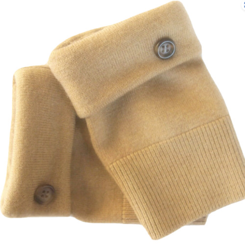 Fingerless gloves camel brown - gloves,