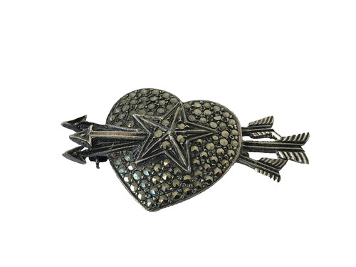 Vintage silver brooch triple - vintage,
