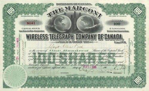 Marconi wireless telegraph - wireless,