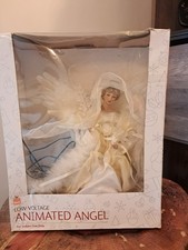 Christmas Angel 16" Fiber Optic Light-Up Toy with Animated Wings and Hands