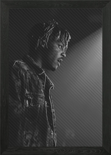 Juice wrld portrait framed - wrld,