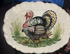 Vtg Large Italy Oval Serving