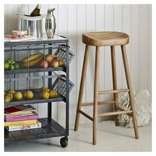 Graham and Green Oak Farmhouse Bar Stool