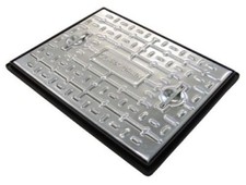 CLARK DRAIN PC6BG 5T GALVANISED STEEL MANHOLE COVER AND FRAME 600MM x 450MM