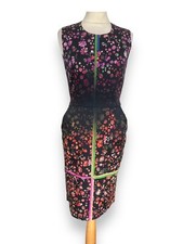 PREEN By Thornton Bregazzi Ombré Floral Pencil Sleeveless Dress Size S UK 8-10