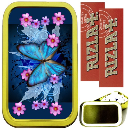Blue butterfly smoking set - blue,