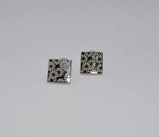Duchamp London Men's Cufflinks , Silver-   floral design , BRAND NEW