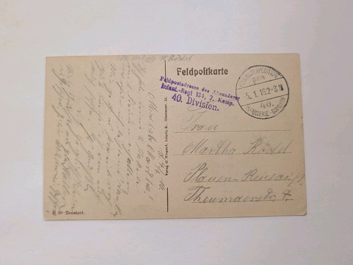 German reich feldpost card - german,