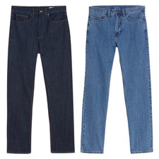 Mens M&S Regular Fit Straight Leg Jeans Blue W32 to W42