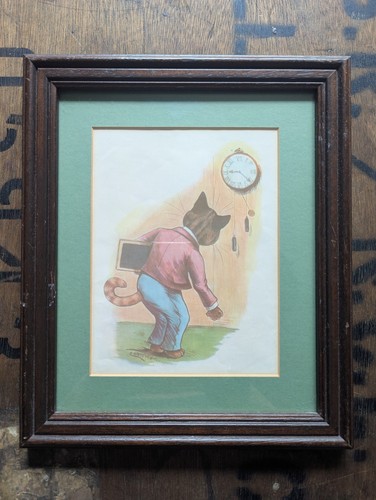 Vintage louis wain signed - wain,