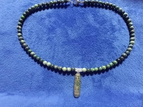 Green web jasper patterned - web,