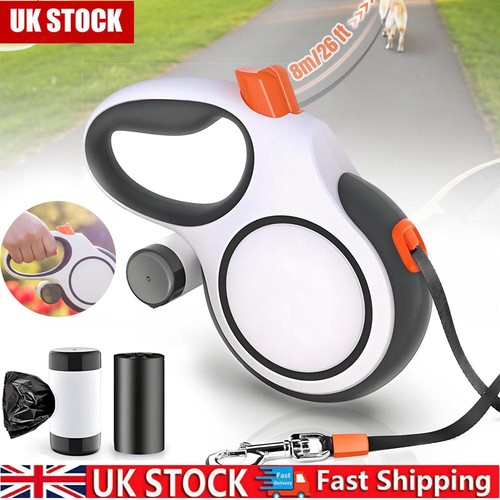 Retractable dog lead - lead, 8m