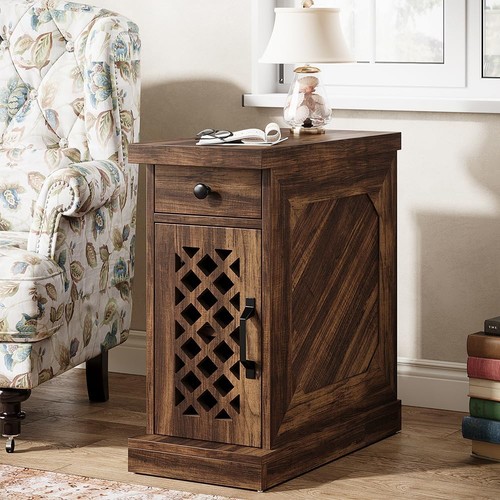 Farmhouse end table narrow - farmhouse, table,