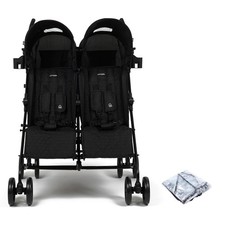 Puggle Litemax Pushchair with Cup Holder & Raincover, Storm Black Fast Dispatch