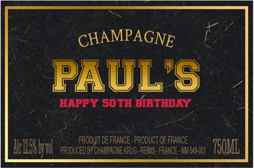 Personalised krug champagne - personalised,