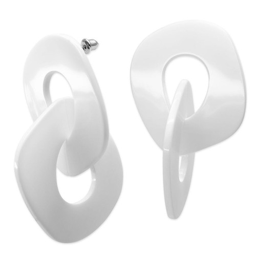 Pair plastic studs hoop - pair,