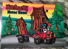 Kentucky Motor Home POSTCARD Hillbilly Funny Outhouse RV Travel Motor Coach ! 