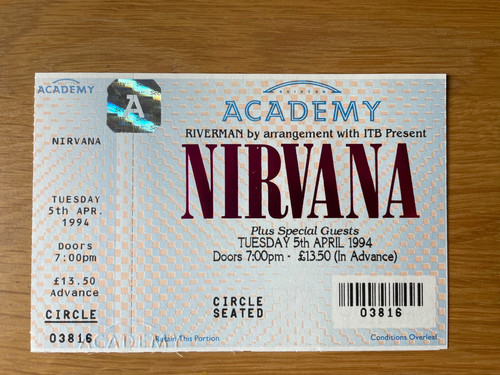 Genuine nirvana ticket april - nirvana,