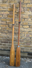 VINTAGE  WOODEN BOAT  OARS - -