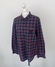 The Kooples Sport Plaid Check Shirt Red Blue Size Large Womens