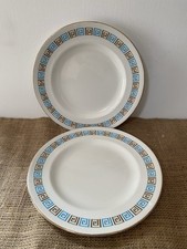 Swinnertons Ulysses 22KT Gold Dinner Plate x 2 Greek Meanders Pattern