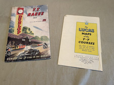 VINTAGE Motor cycle road racing programme IOM Isle of Man T.T. 1955