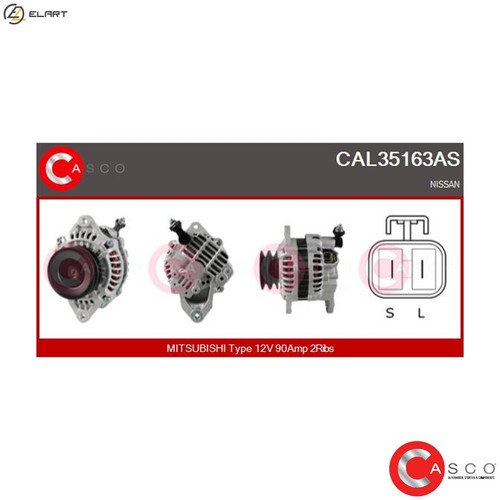 Alternator cal35163as for - alternator,
