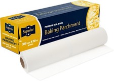 White Baking Parchment Paper 300mm x 50m | Non-Stick Greaseproof Roll