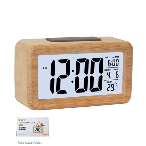Ginzer digital wood - wood, alarm