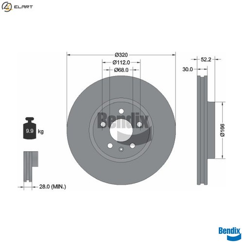 Brake disc bds1228hc for - disc,