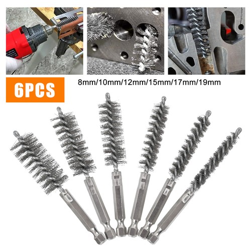 6pc stainless steel wire brush - steel,