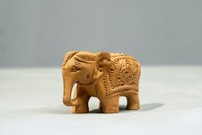 Hand carved wooden elephant