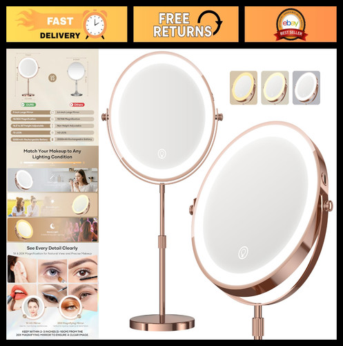 Illuminated makeup mirror with - illuminated,