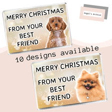 MERRY CHRISTMAS FROM YOUR BEST FRIEND ✳ ALL BREEDS✳FRIDGE MAGNET ✳ GIFT FROM DOG