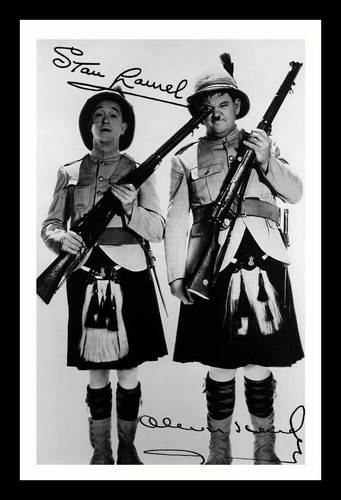 Laurel hardy autographed - laurel, &