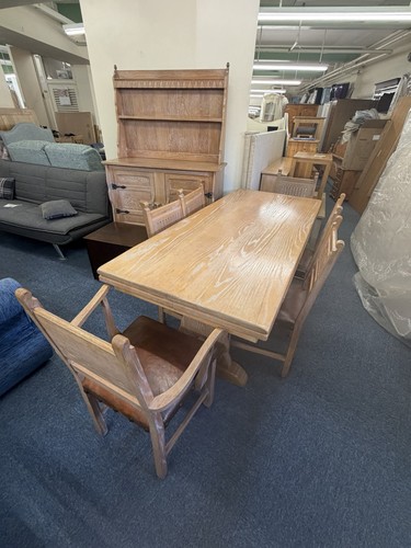 Limed oak living dining set - oak,