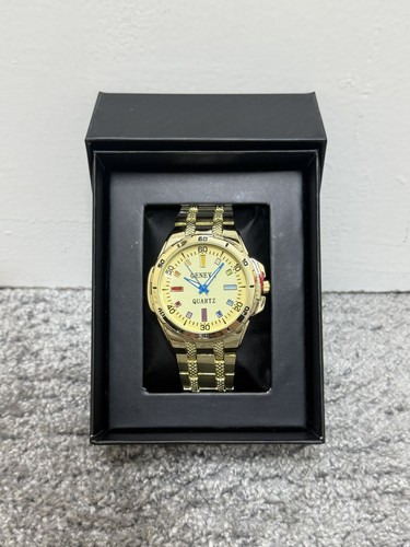 Men gold geneva quartz - men’s,