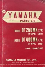 YAMAHA DT250 MX / DT400 MX - PARTS LIST 138 PAGES 1R7-28198-E5 - 1977