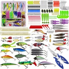 300PCS/Set Fishing Lure Baits Kit Tackle Fishing With Tackle Box Outdoor Fishing