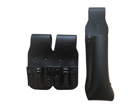 Black leather scaffolding - black,