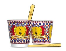 Bialetti Dolce & Gabbnna Set Of 2 Espresso Cups & 2 Stirrers