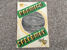 * NORWICH v SOUTHAMPTON 1/9/62 speedway programme