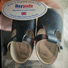 Bay Pods T-Bar Shoes Size 3 Navy