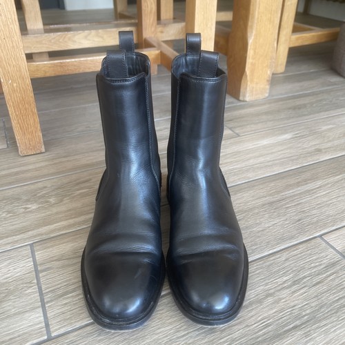 Jigsaw black leather chelsea - black,