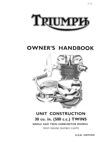 Triumph owners manual - owners,
