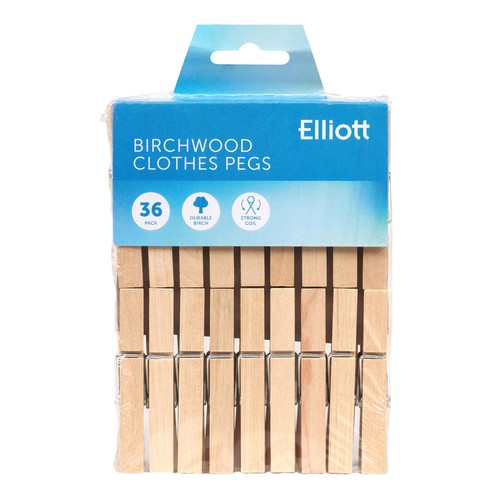 Hardwood clothes pegs with - clothes,